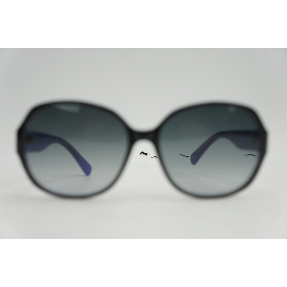 Coach Sunglasses Milly S8022 Black Purple Oversized Script Logo Good